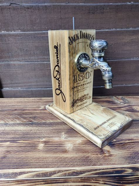 Personalised Wooden Whisky Liquor Dispenser Handmade Rustic Etsy