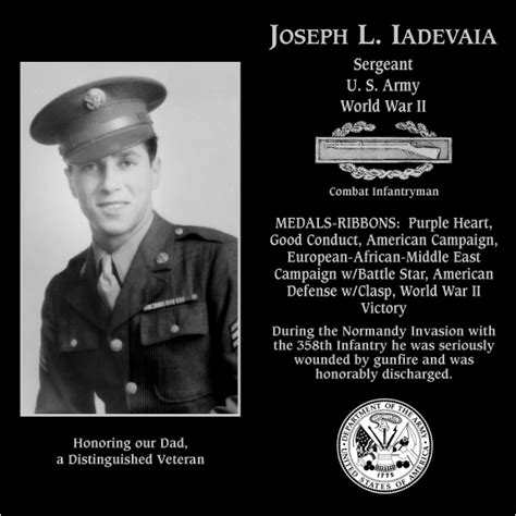 Staff Sergeant Joseph L Iadevaia Mt Soledad Virtual Plaque