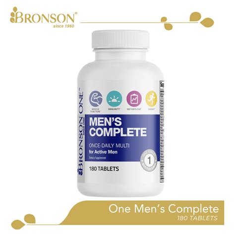 Bronson ONE Daily Men S Complete Multivitamin Multimineral 180 Tablets