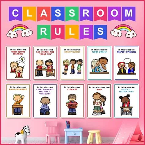 Classroom Decorations English Decoration Classroom Rules Classroom Poster English Card