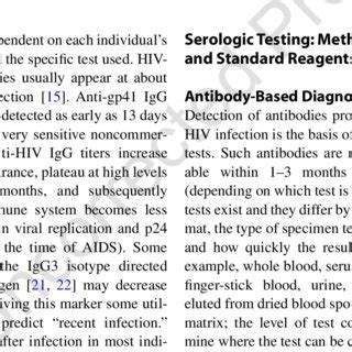 1 Appearance Of HIV 1 Virological And Serological Markers During The