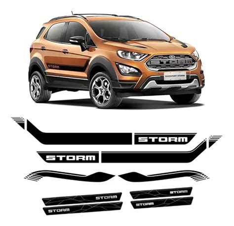 Kit Adesivo Ecosport Storm Soleira Faixa Lateral Capo Parcelamento