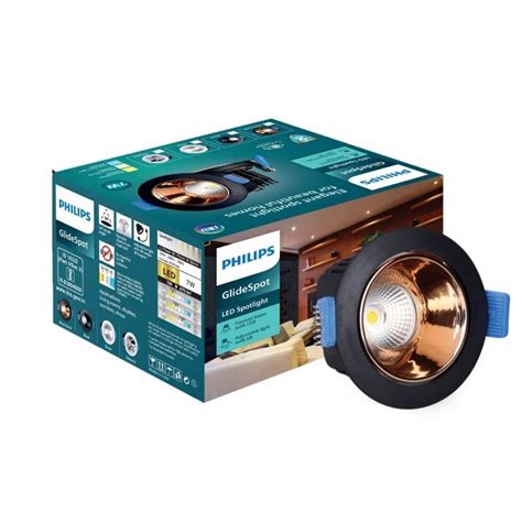 PHILIPS 12 Watt Rose Gold Reflector LED Ceiling COB Round Spot Light