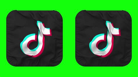 Tiktok Flag Icon In Squire Shape Isolated With Plain And Bump Texture