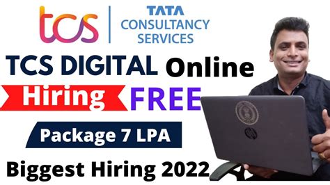 TCS Biggest Hiring 2022 Package 7LPA TCS Digital Hiring 2022 Off