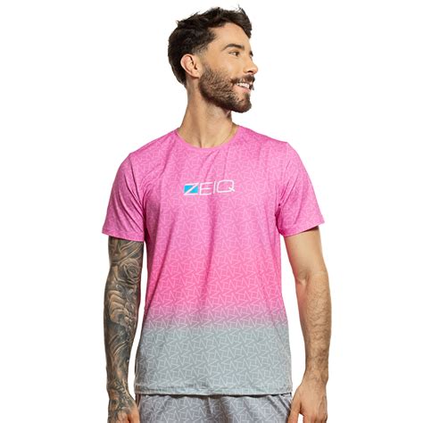 Camiseta Masculina Magic Zeiq Rosa E Cinza Zeiq