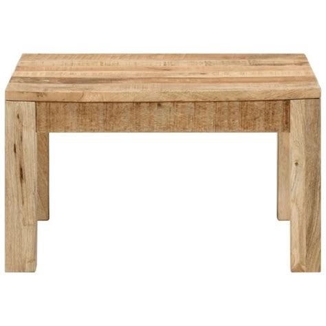 Zerodis Table Basse 60 X 60 X 35 Cm Bois De Manguier Massif HB042