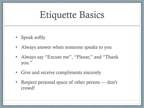 personal etiquette examples  ozell lavigne blog
