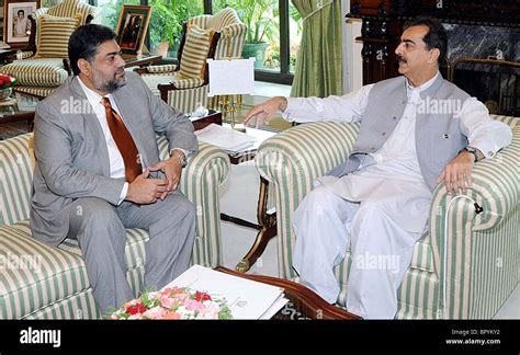 Prime Minister Syed Yousuf Raza Gillani Talks With Minister Of State