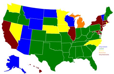 Gun Restrictions By State This Map Shows Which Maps On The Web