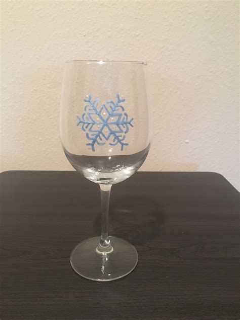 Snowflake Wine Glasses Etsy