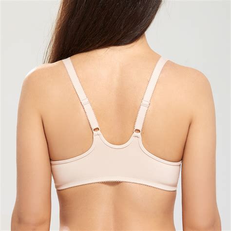 Delimira Women Racerback Front Closure Bra Plus Size Seamless Comfort