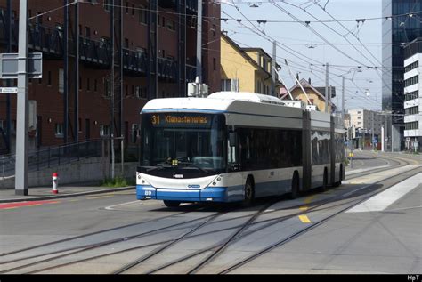 Vbz Hess Trolleybus Nr Unterwegs Auf Der Linie In Z Rich