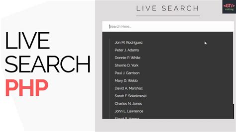 How To Create Live Search Using Php And Fetch Api From Mysql Database