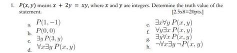 P X Y Means X 2y Xy Where X And Y Are Integers Determine The