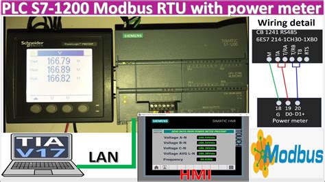 Plc S Modbus Rtu Read Data From Power Meter Youtube