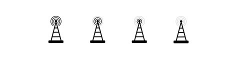 Antenna Tower Icon Communication Antenna Towerset Antenna Tower Icon