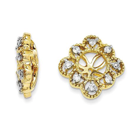 Gemapex K Yellow Gold Earring Jackets Enhancers Diamond Mm