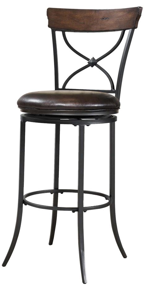 Hillsdale Metal Stools Cameron Swivel X Back Counter Stool Johnny