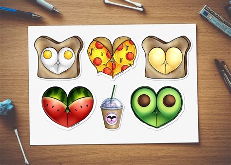 Booty Snacks Sticker Set Funny Junk Food Ass Stickers For Laptop Computer Gifts And More Etsy