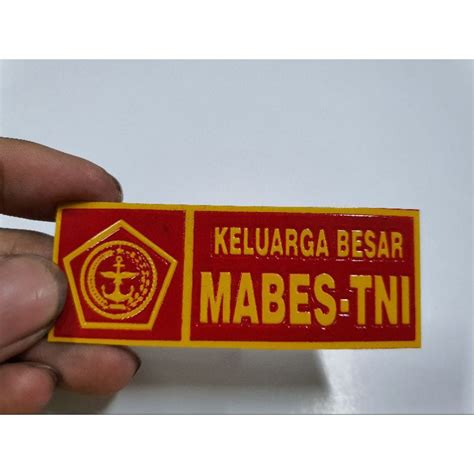 Jual Stiker Plat Embos Keluarga Besar Mabes Tni Stiker Plat Motor