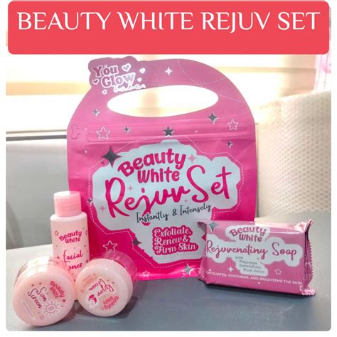 You Glow Babe Beauty White Rejuv Set Exfoliate Renew Firm Skin Beauty White Soap Shopee