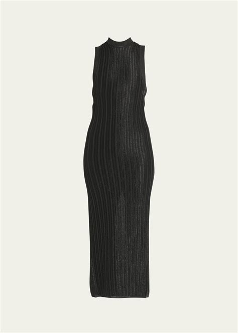 Tom Ford Lurex Ribbed Knit Midi Dress Bergdorf Goodman