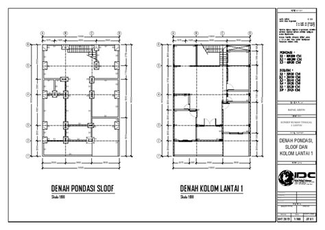 PDF Denah Lantai Pondasi Sloof Dan Kolom Lantai DOKUMEN TIPS 124740