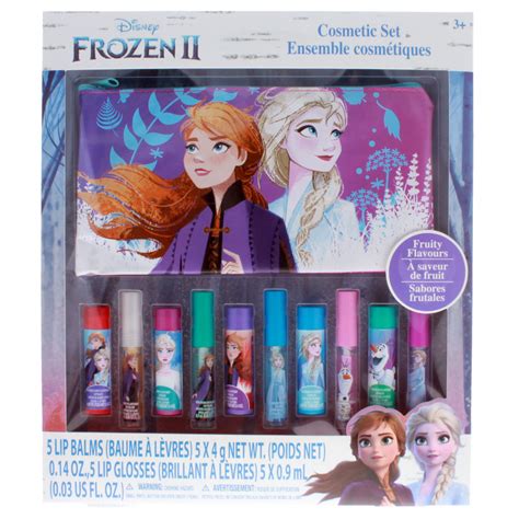 Disney Frozen 2 Girls Makeup Flavored Lip Gloss And Balm T Set