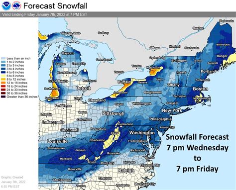 NWS Eastern Region On Twitter Here Is The Latest Snowfall Forecast