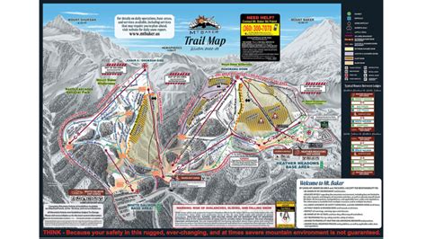 Mt Baker Ski Map And Resort Information Free Piste Map