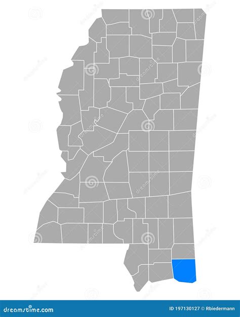 Map of Jackson in Mississippi Stock Vector - Illustration of geography