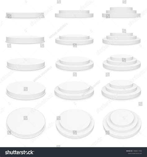 Creative Illustration D Round Stage Podium Stock Illustration