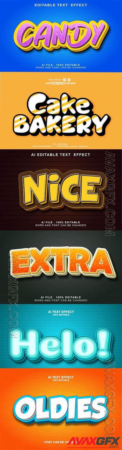 Vector D Text Editable Text Effect Font Vol Avaxgfx