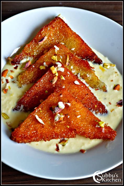 Shahi Tukda Recipe Subbus Kitchen