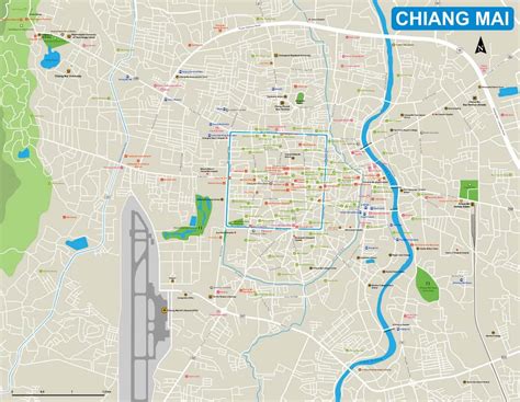 Chiang Mai Maps - Old City Sightseeing & Night Bazaar Street Market