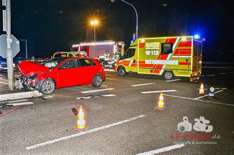 Schwerer Unfall PKW Linienbus Schwieberdingen