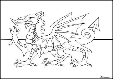 Free Welsh Flag Colouring Page The Mum Educates