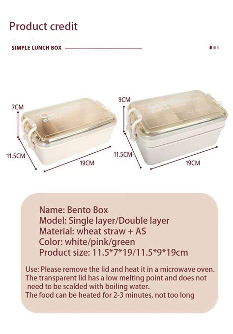 LUNCH BOX 3 White Set 950ML Boîte à déjeuner micro ondes paille de blé