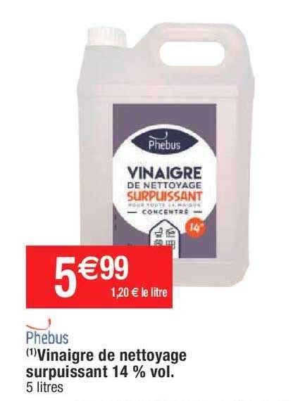 Promo Vinaigre De Nettoyage Surpuissant Vol Phebus Chez Cora