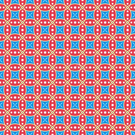 Red And Blue Circles Pattern Stock Vector Illustration Of Ornate