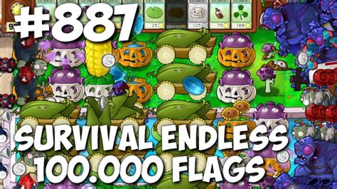 Plants Vs Zombies Survival Endless Flags Part