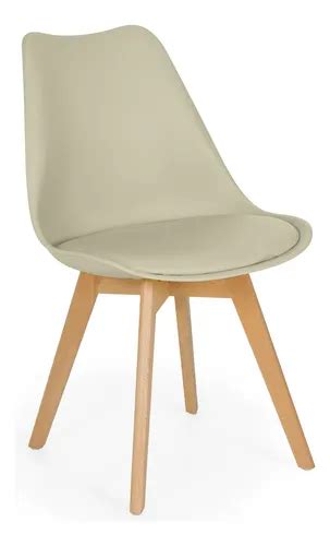 Cadeira Eames Wood Leda Design Magazine Decor Cor Nude Mercadolivre