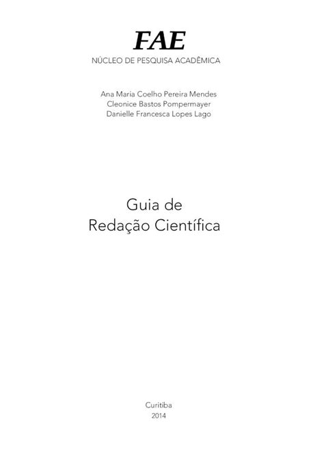 PDF Guia de Redação Científica img fae eduimg fae edu galeria