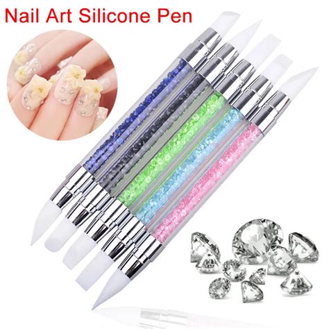 Pcs Dotting Pen Professhion Way Rhinestone Crystal Nail Art Brush