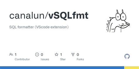 Github Canalun Vsqlfmt Sql Formatter Vscode Extension