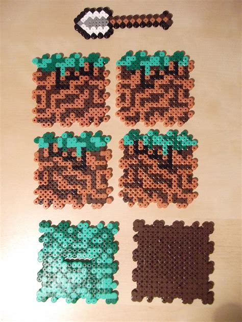 Minecraft Perler Bead Cube Unassembled By Capricornc On Deviantart Diy