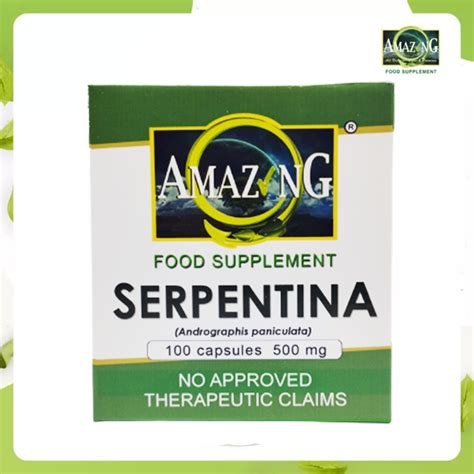 Serpentina Capsules Box Of Amazing Serpentina Food Supplement