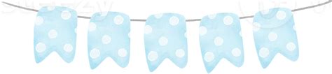 Cute Pastel Polka Dots Rectangular Flag Watercolour Party Garland