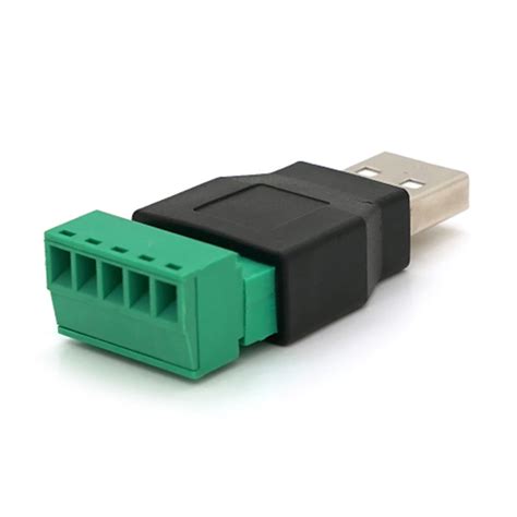 Разъем для подключения USB (5 контактов) с клеммами под кабель